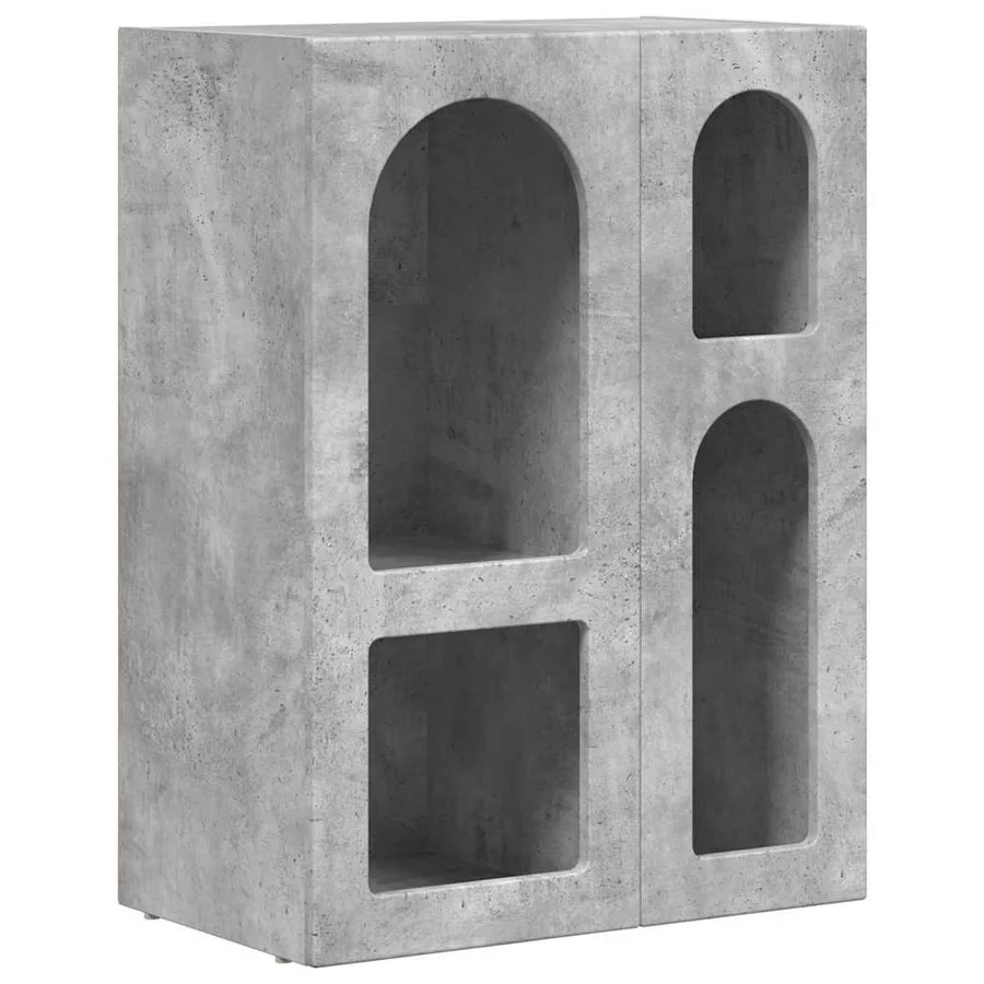 Buffet ELST Gris béton 59 x 35 x 80,5 cm Bois d'ingénierie - 2