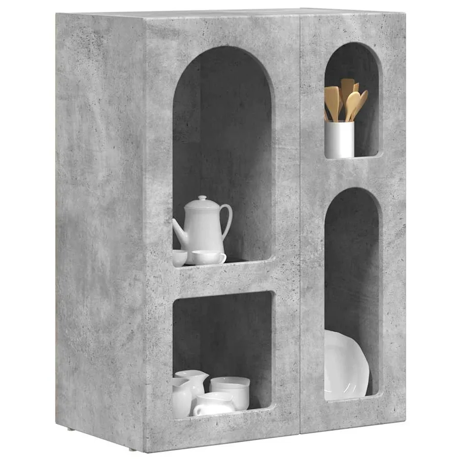 Buffet ELST Gris béton 59 x 35 x 80,5 cm Bois d'ingénierie - 3