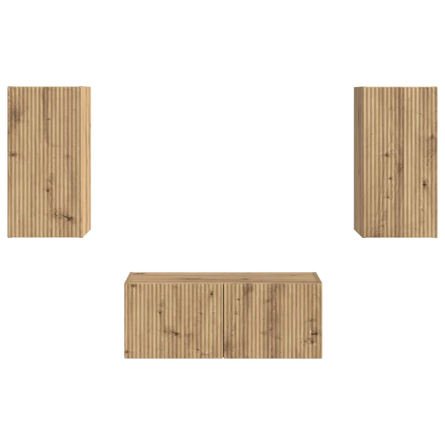 Ensemble meuble TV 2 pcs Chêne artisanal Bois d'ingénierie - 7