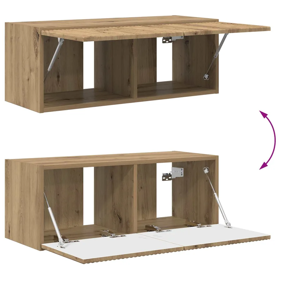 Ensemble meuble TV 2 pcs Chêne artisanal Bois d'ingénierie - 8