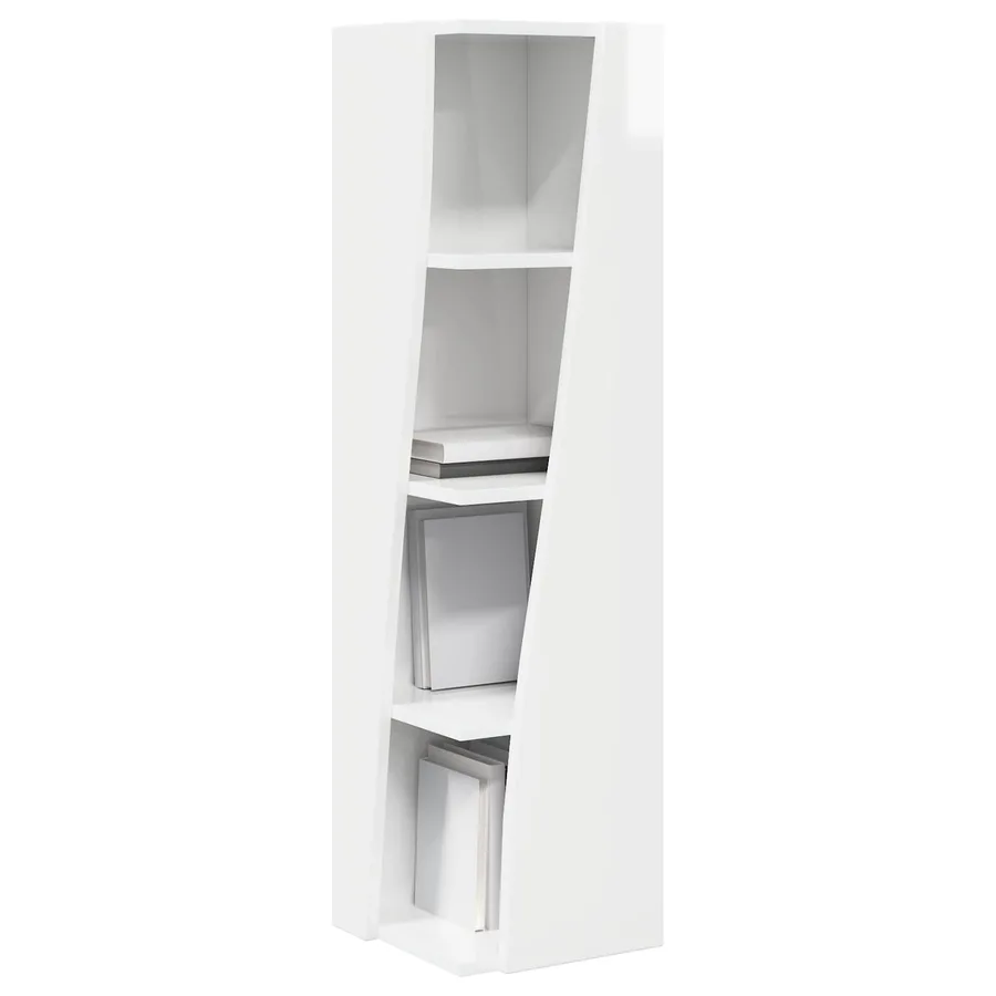 Meuble d'angle Blanc brillant 27,5x27x102cm Bois d'ingénierie - 3