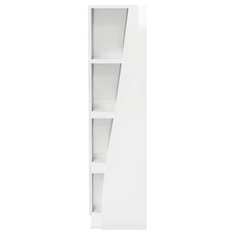 Meuble d'angle Blanc brillant 27,5x27x102cm Bois d'ingénierie - 5