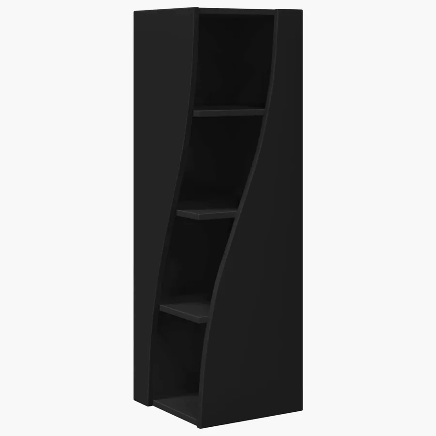 Meuble d'angle Noir 32x32x102cm Bois d'ingénierie - 2