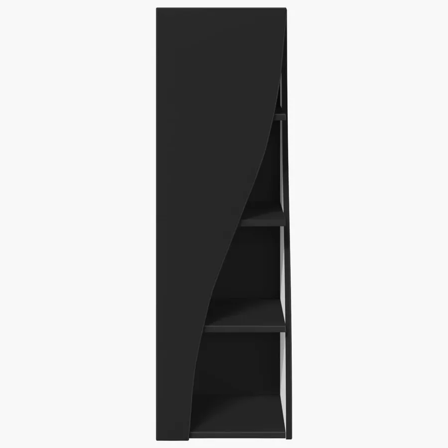 Meuble d'angle Noir 32x32x102cm Bois d'ingénierie - 5