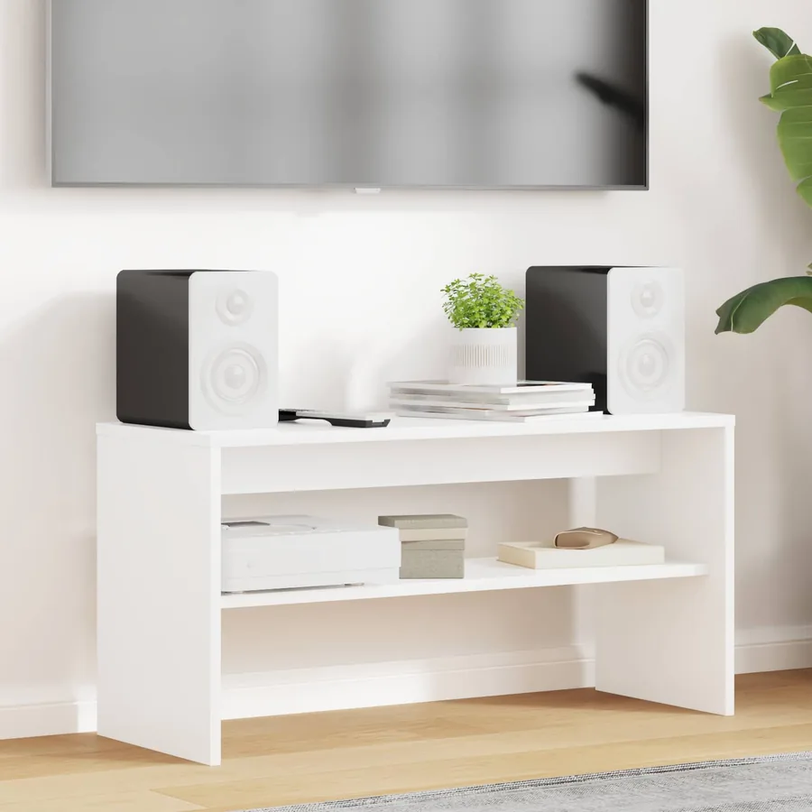 Meuble TV Blanc 80 x 30 x 40 cm Bois d'ingénierie