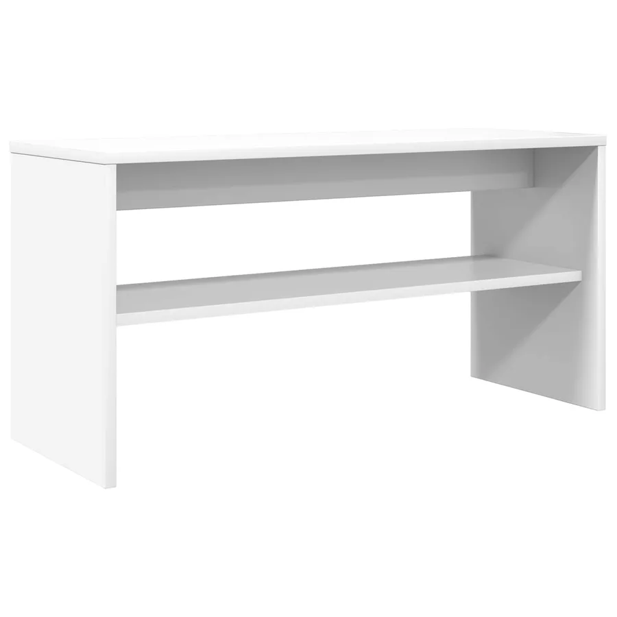 Meuble TV Blanc 80 x 30 x 40 cm Bois d'ingénierie - 2
