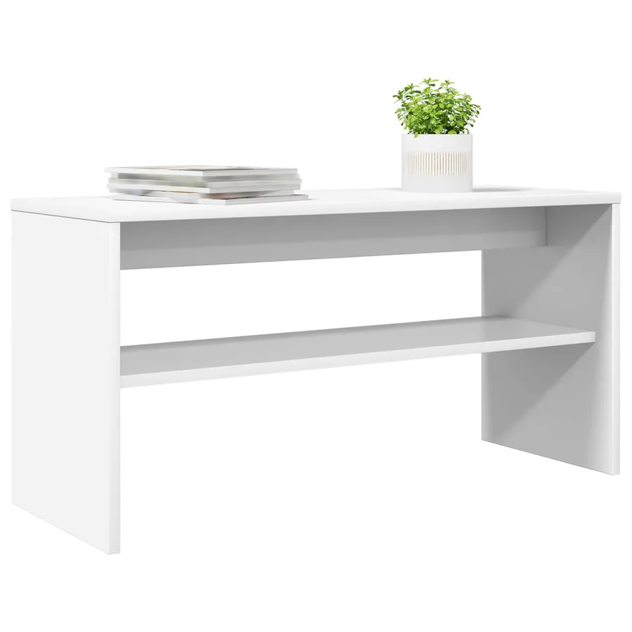 Meuble TV Blanc 80 x 30 x 40 cm Bois d'ingénierie - 3