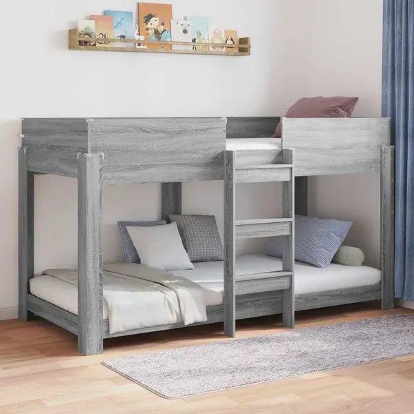 Lit Superposé pour Enfants Gris Sonoma 100 x 200 cm