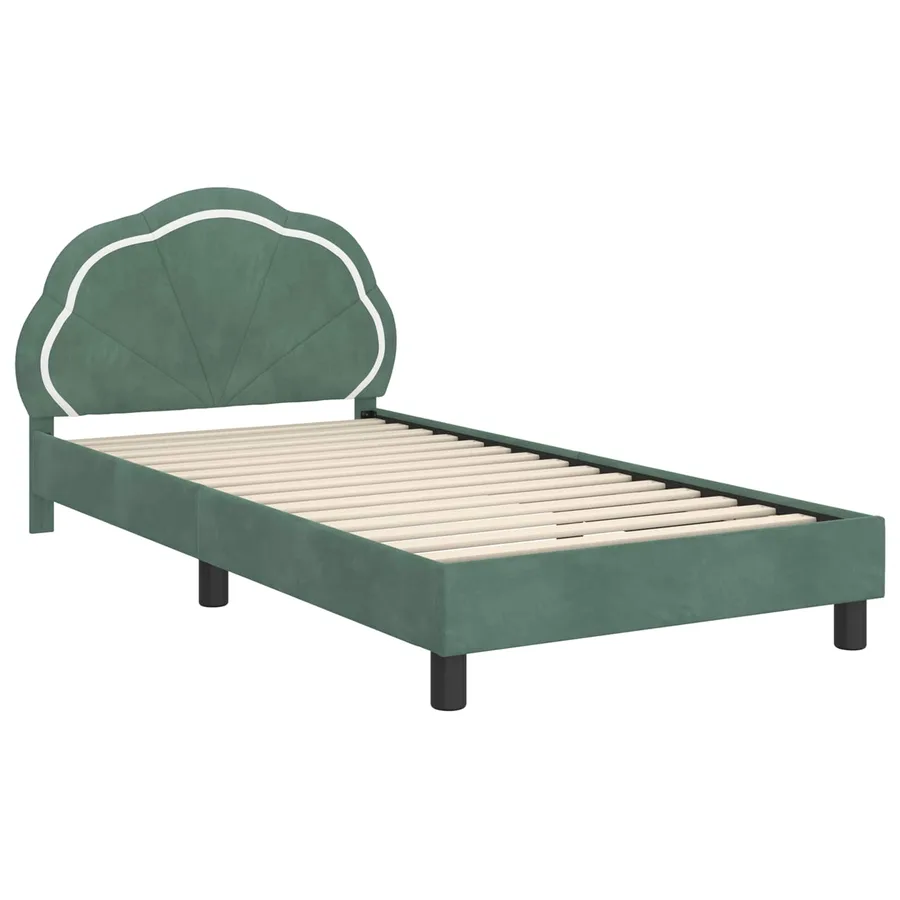 Cadre de lit pour enfants avec tête de lit Vert Mer 80 x 200 cm - 4