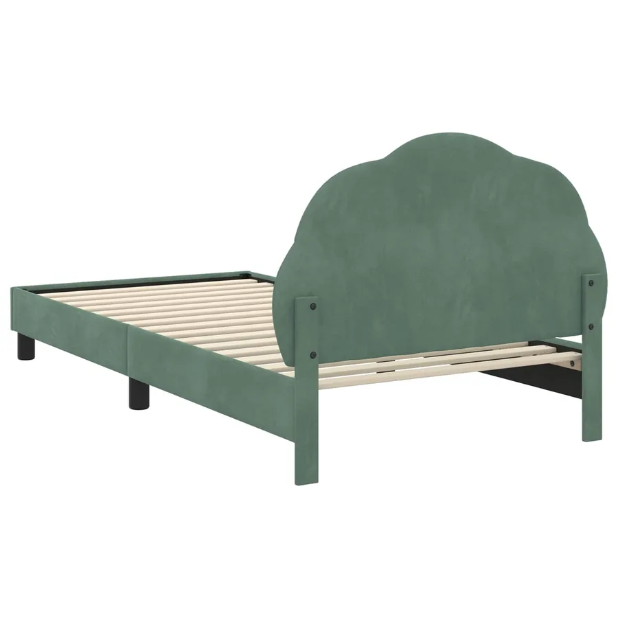 Cadre de lit pour enfants avec tête de lit Vert Mer 80 x 200 cm - 7