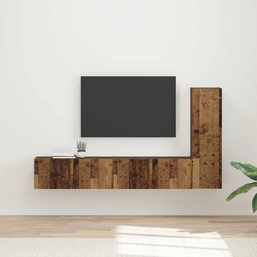Ensemble meuble TV 3 pcs Bois ancien Bois d'ingénierie