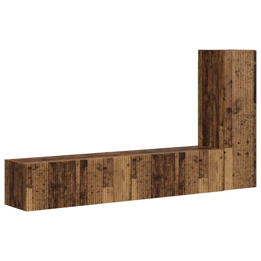 Ensemble meuble TV 3 pcs Bois ancien Bois d'ingénierie - 2