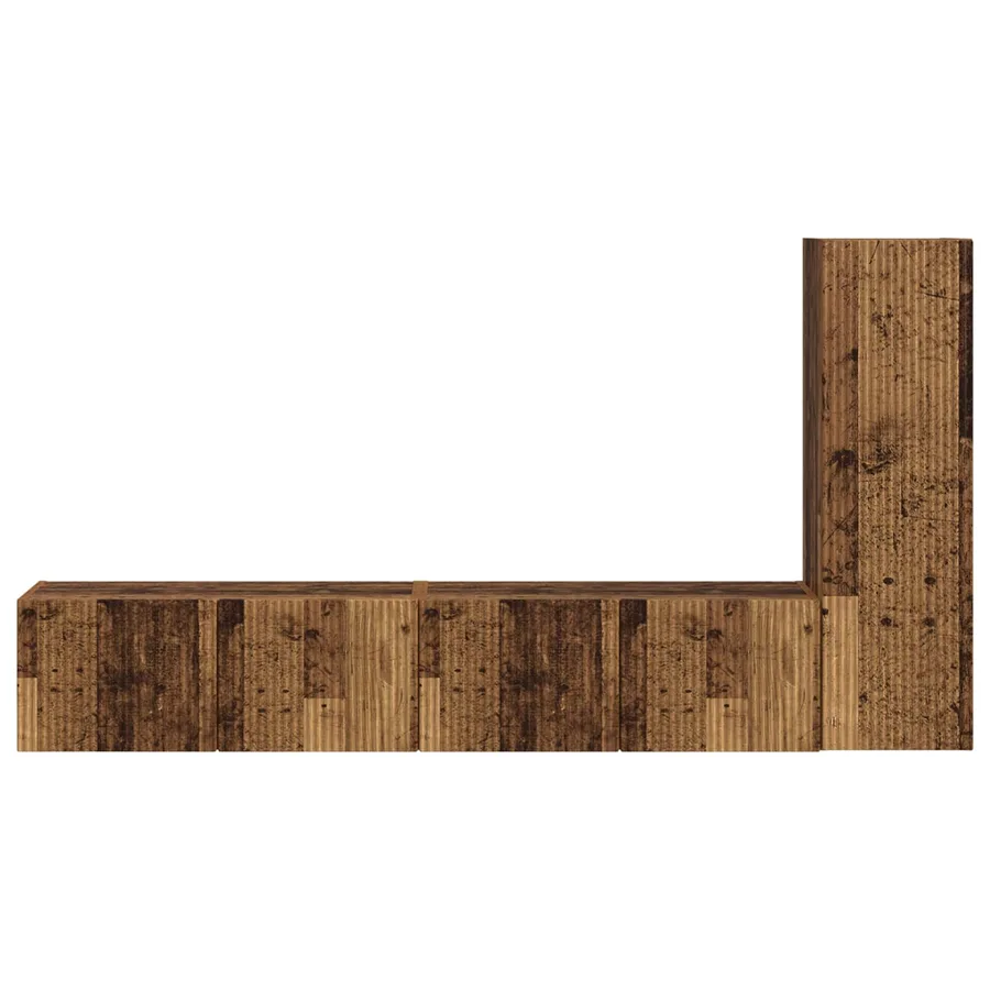 Ensemble meuble TV 3 pcs Bois ancien Bois d'ingénierie - 7