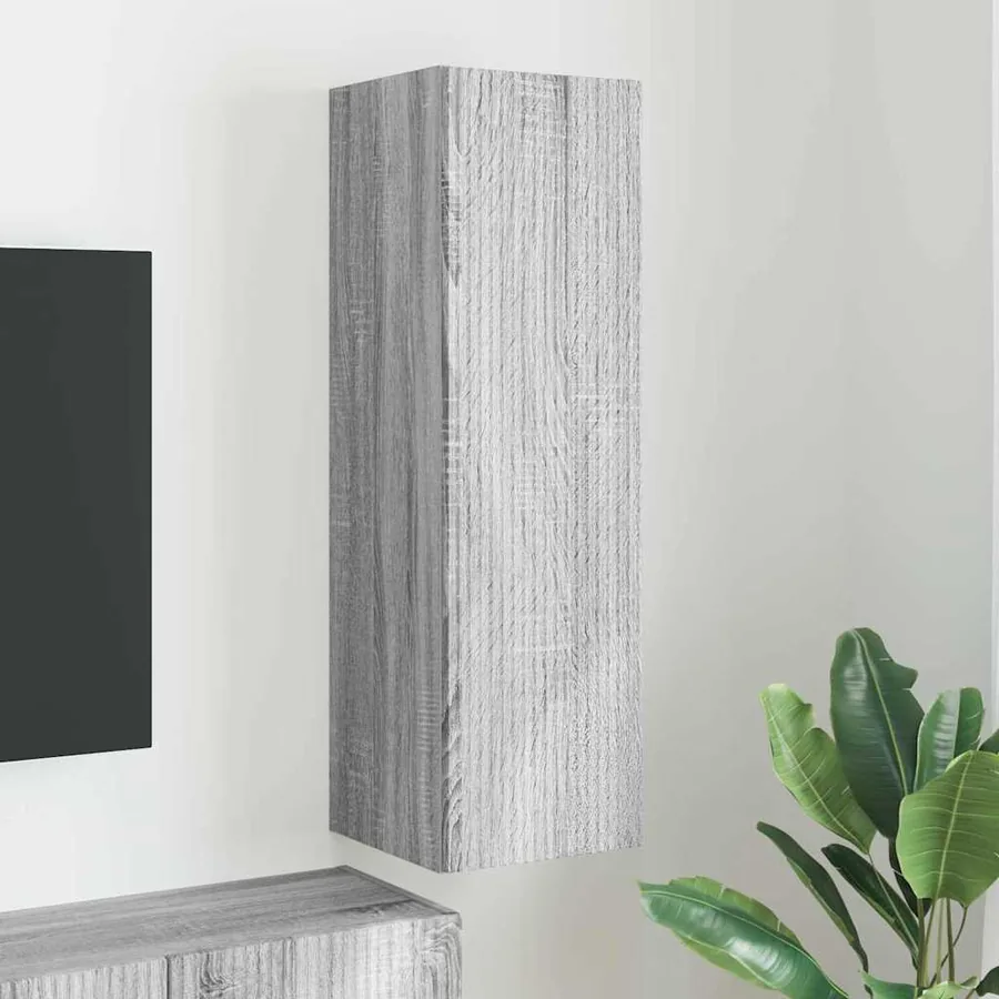Meuble TV mural Gris Sonoma 30 x 31 x 100 cm Bois d'ingénierie