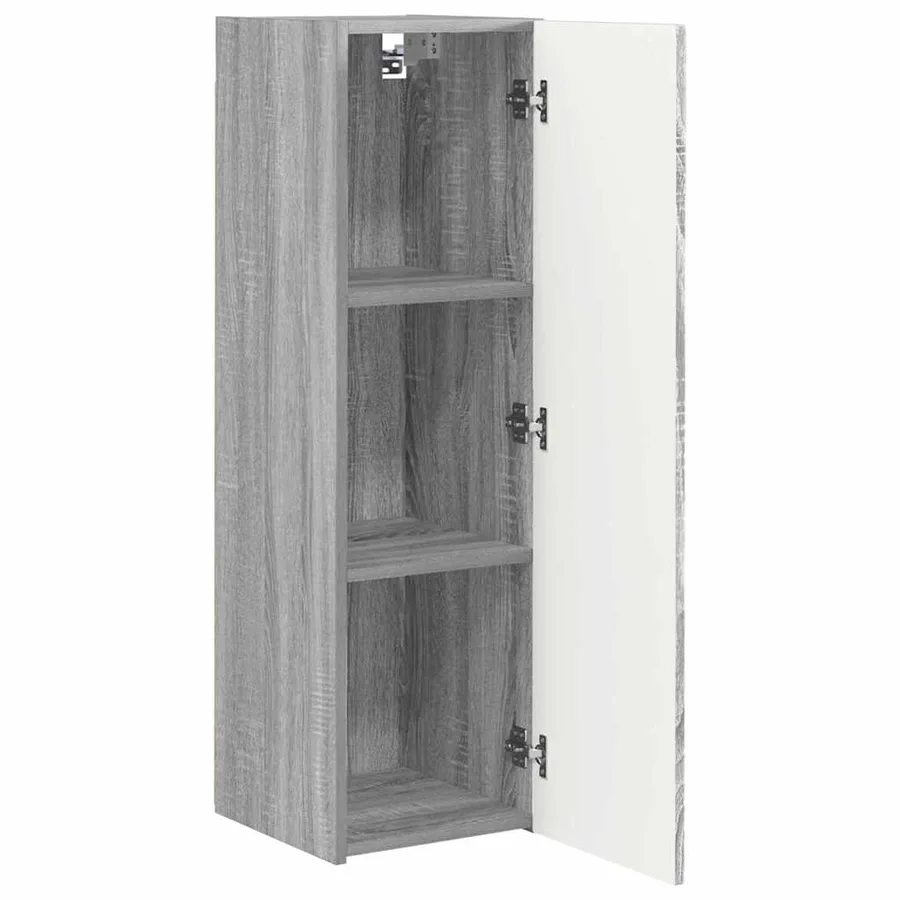 Meuble TV mural Gris Sonoma 30 x 31 x 100 cm Bois d'ingénierie - 5
