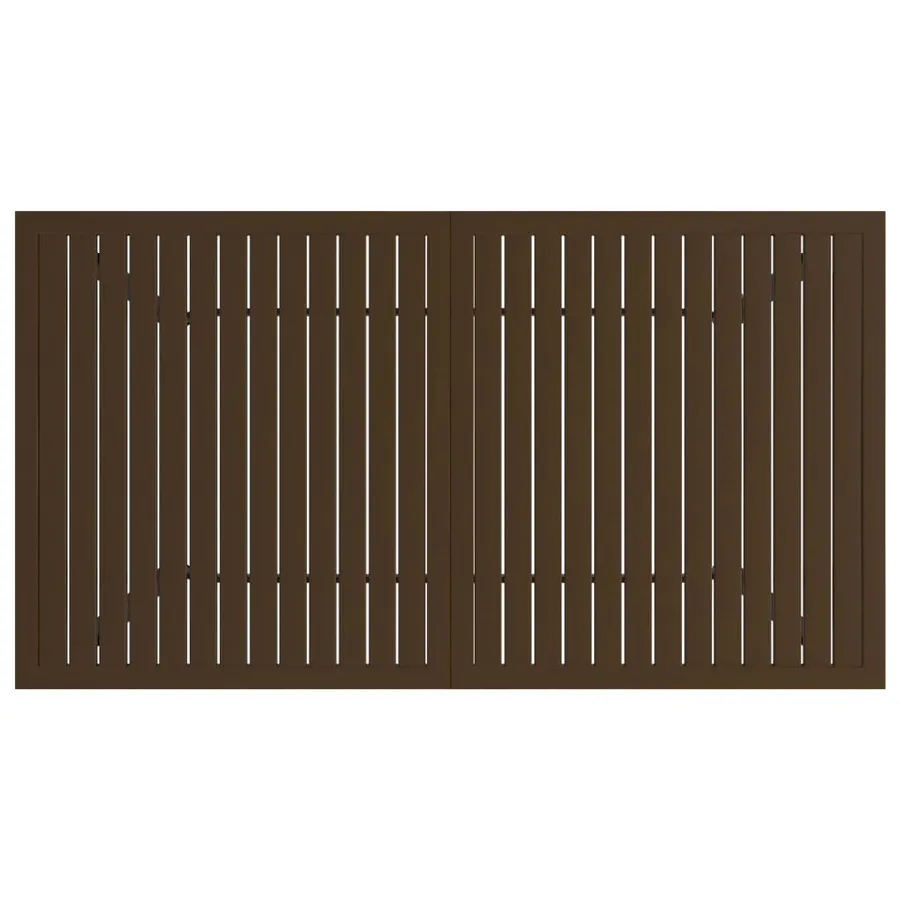 Table de jardin Marron 140x80x72 cm Acier - 4