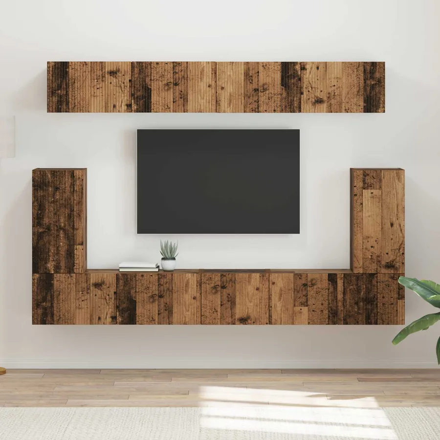 Ensemble meuble TV 5 pcs Bois ancien Bois d'ingénierie