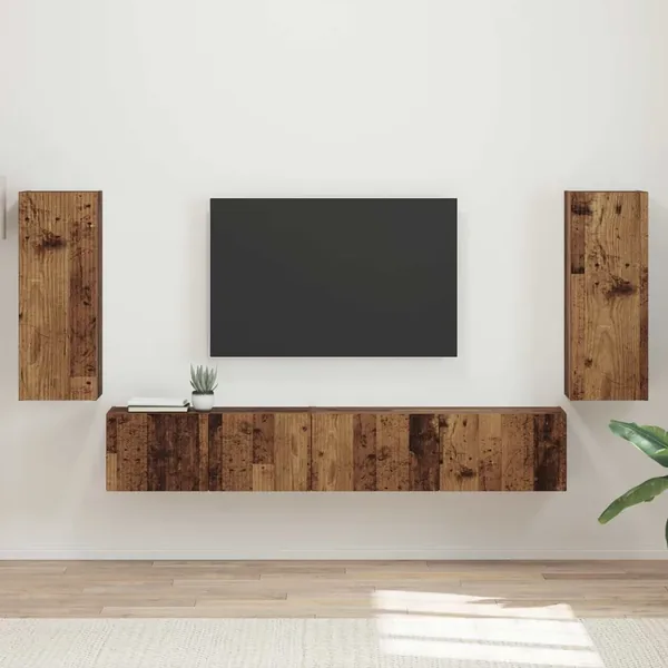 Ensemble meuble TV 4 pcs Bois ancien Bois d'ingénierie