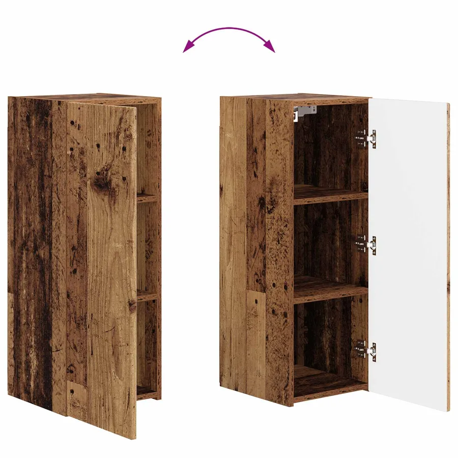Ensemble meuble TV 4 pcs Bois ancien Bois d'ingénierie - 12