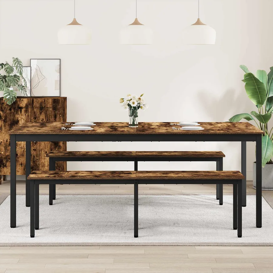 Table de salle à manger / Table de repas 200 x 100 x 75 cm - 4