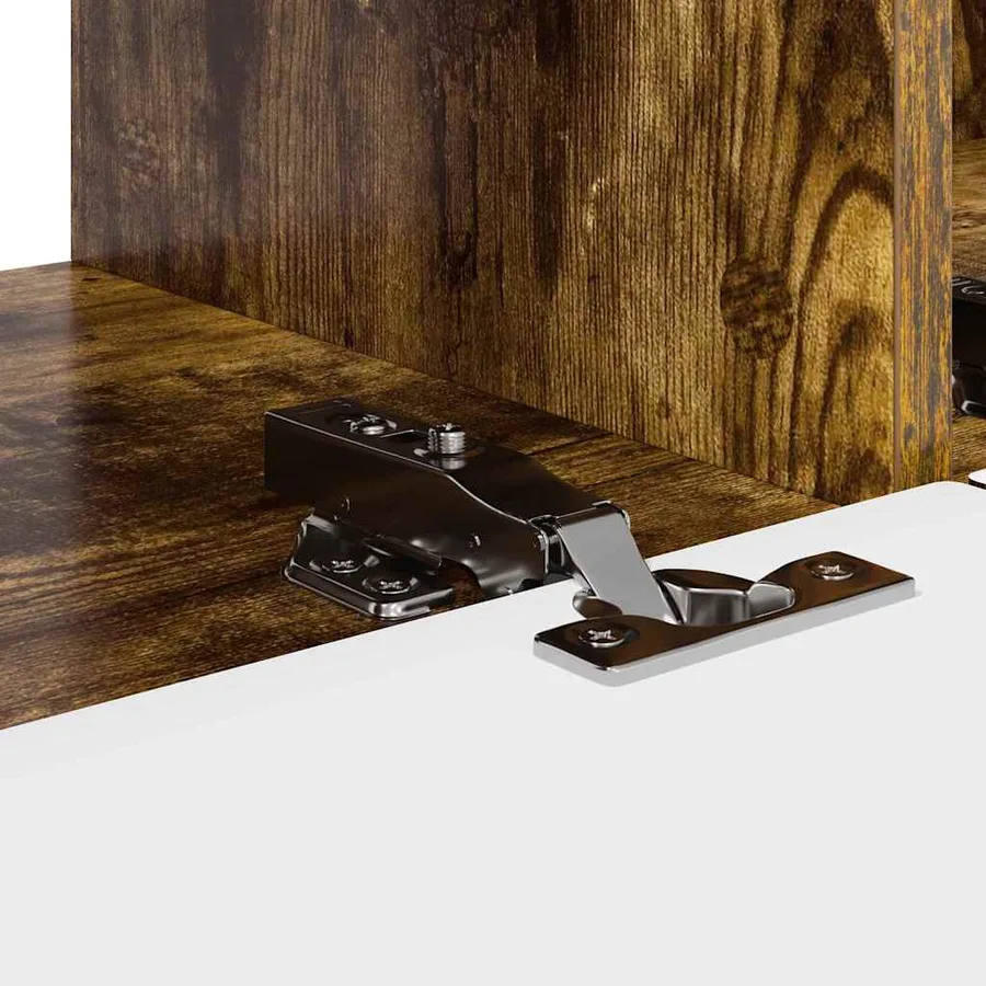 Meuble TV mural Chêne fumé 98 x 31 x 29,5 cm Bois d'ingénierie - 10