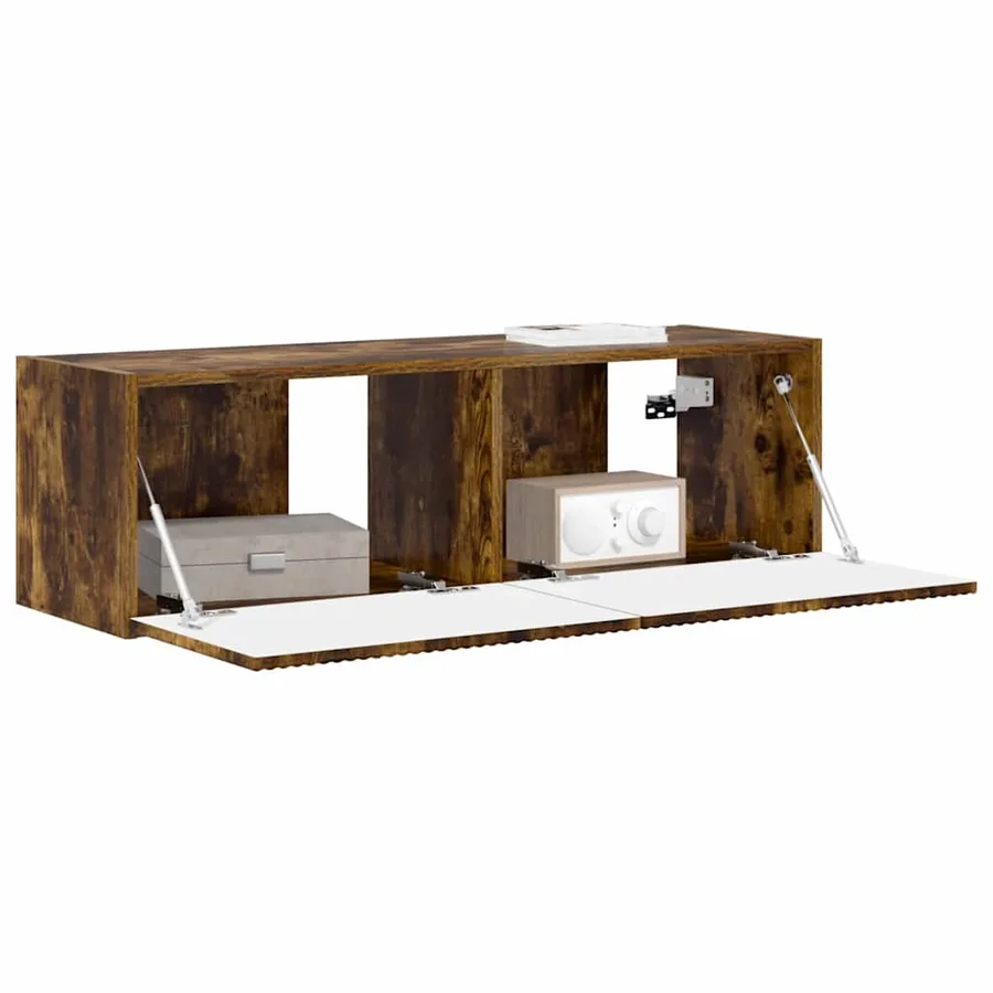 Meuble TV mural Chêne fumé 98 x 31 x 29,5 cm Bois d'ingénierie - 3