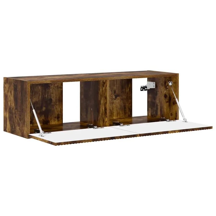 Meuble TV mural Chêne fumé 98 x 31 x 29,5 cm Bois d'ingénierie - 5