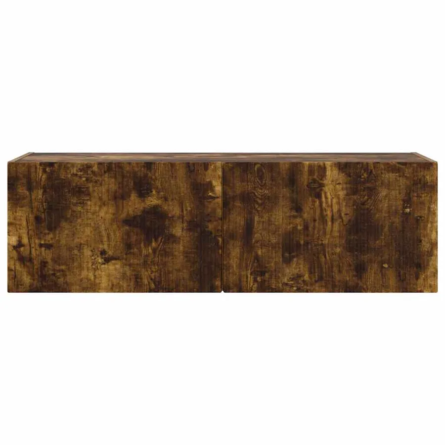 Meuble TV mural Chêne fumé 98 x 31 x 29,5 cm Bois d'ingénierie - 6