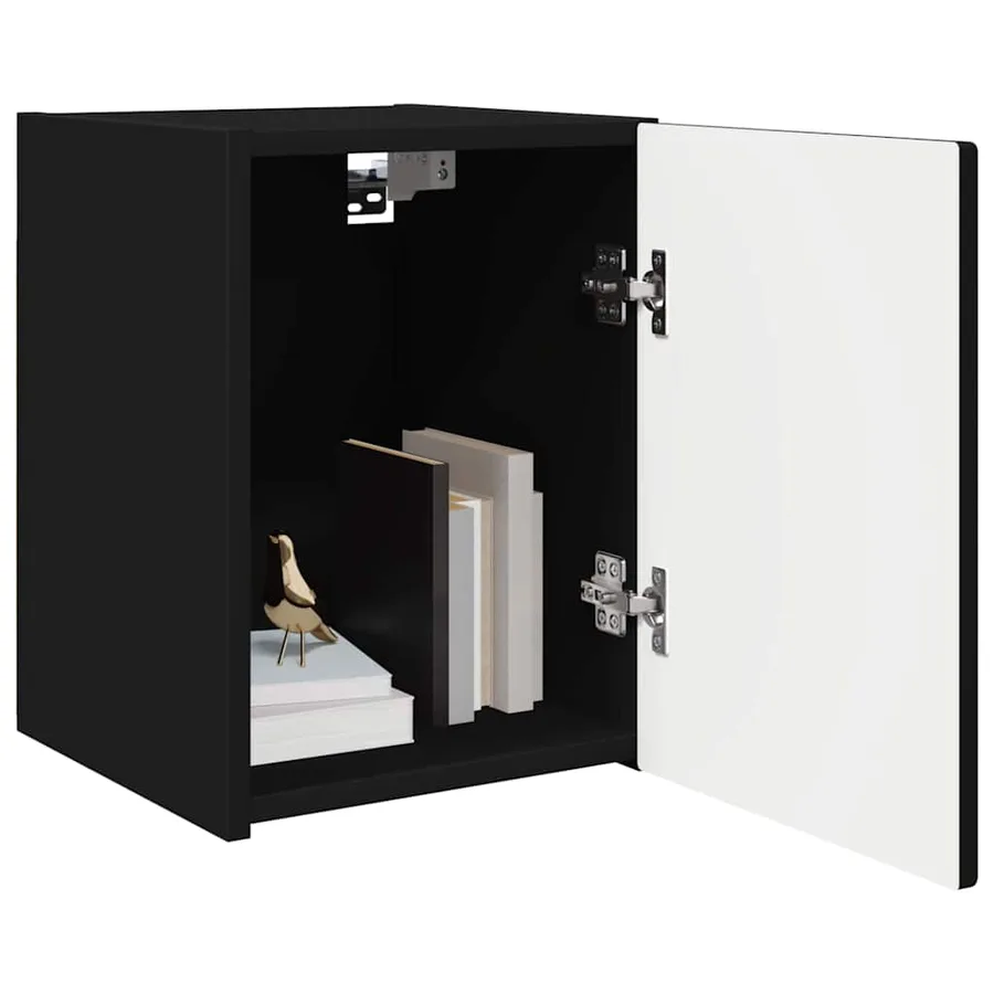Meuble TV mural Noir 30 x 31 x 40 cm Bois d'ingénierie - 3