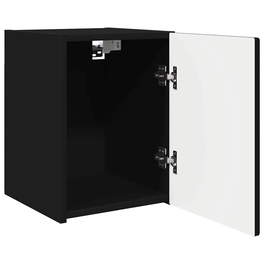 Meuble TV mural Noir 30 x 31 x 40 cm Bois d'ingénierie - 5