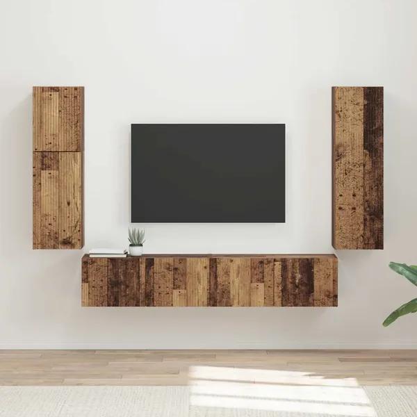 Ensemble meuble TV 4 pcs Bois ancien Bois d'ingénierie