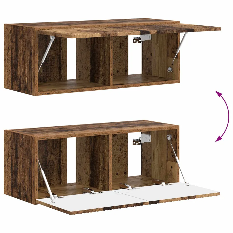 Ensemble meuble TV 4 pcs Bois ancien Bois d'ingénierie - 12
