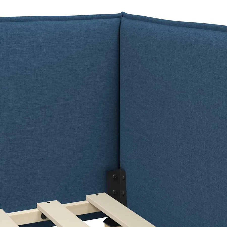 Cadre de lit d'angle avec matelas 2 pcs Bleu Velours - 10