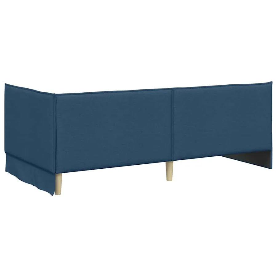 Cadre de lit d'angle avec matelas 2 pcs Bleu Velours - 9