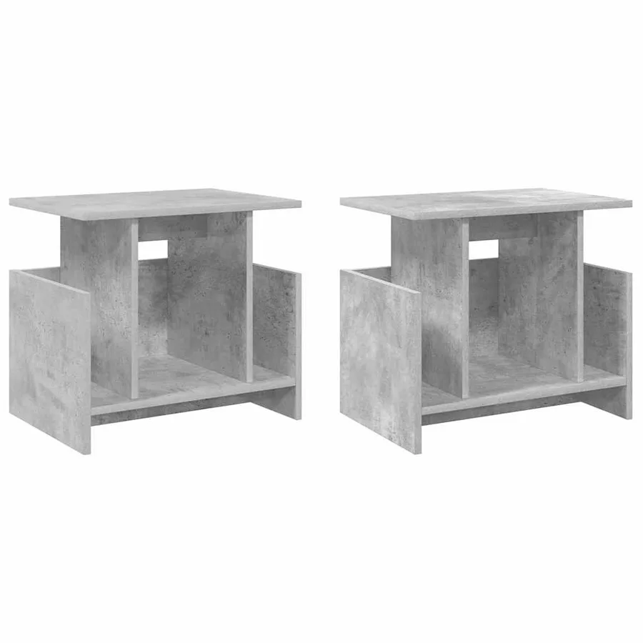 Meuble TV 2 pcs Gris béton 50 x 35 x 45 cm Bois d'ingénierie - 2