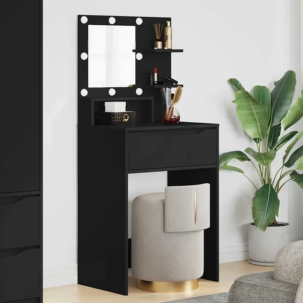 Tables de maquillage pour chambre Noir 80 x 39,6 x 135 cm