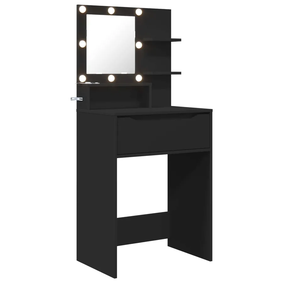 Tables de maquillage pour chambre Noir 80 x 39,6 x 135 cm - 2