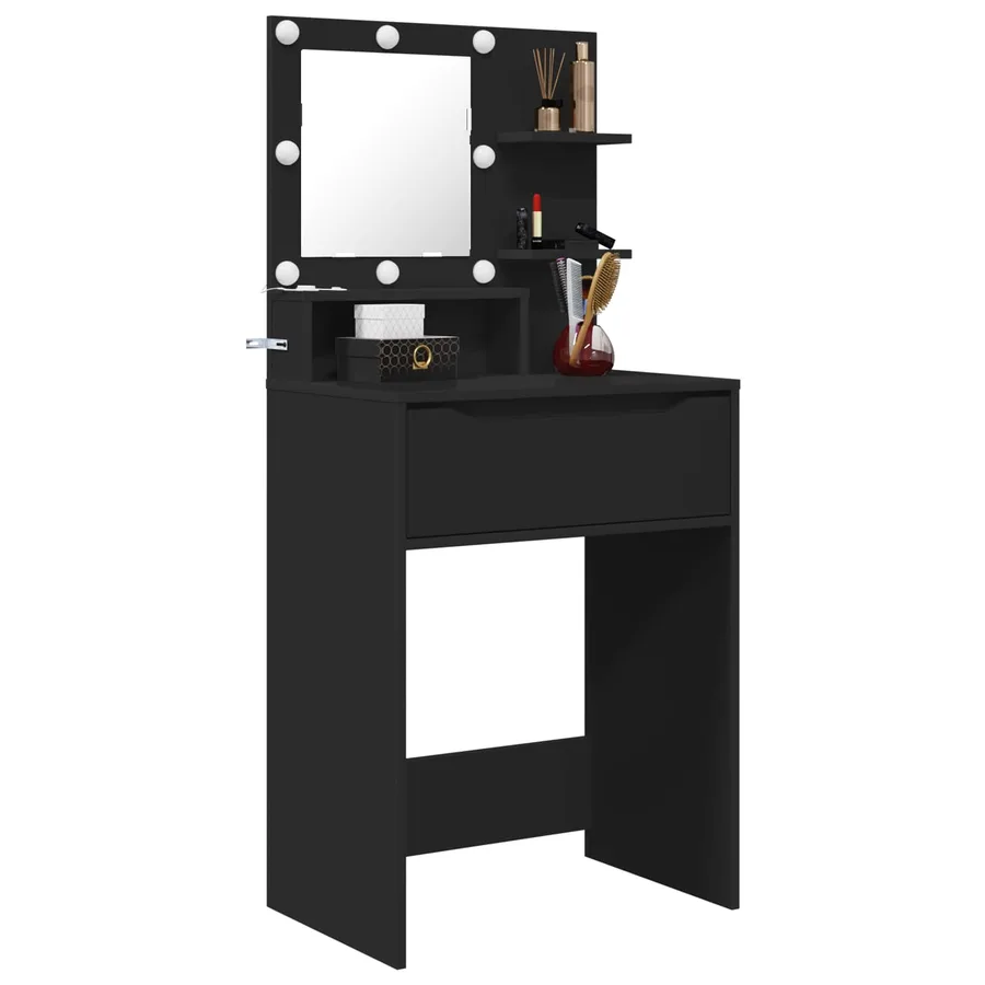 Tables de maquillage pour chambre Noir 80 x 39,6 x 135 cm - 3