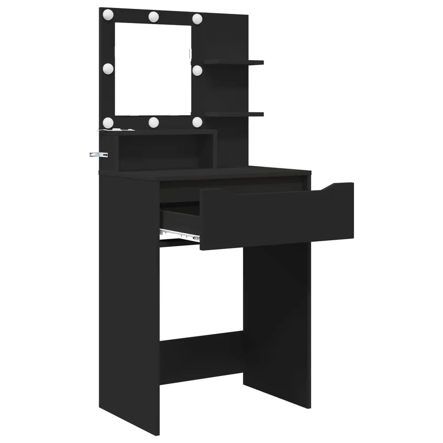 Tables de maquillage pour chambre Noir 80 x 39,6 x 135 cm - 5
