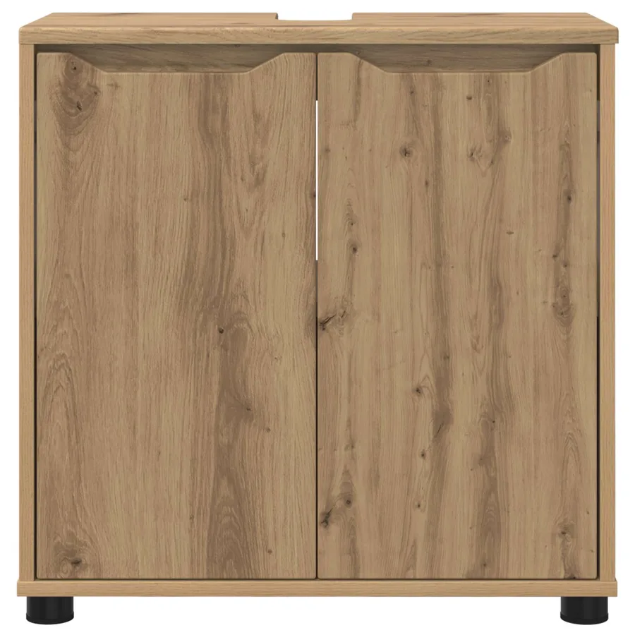 Armoire de lavabo de salle de bain Chêne artisanal - 6