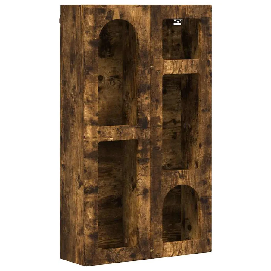 Armoire suspendue avec étagère ELST Chêne fumé 59 x 20 x 100 cm - 2