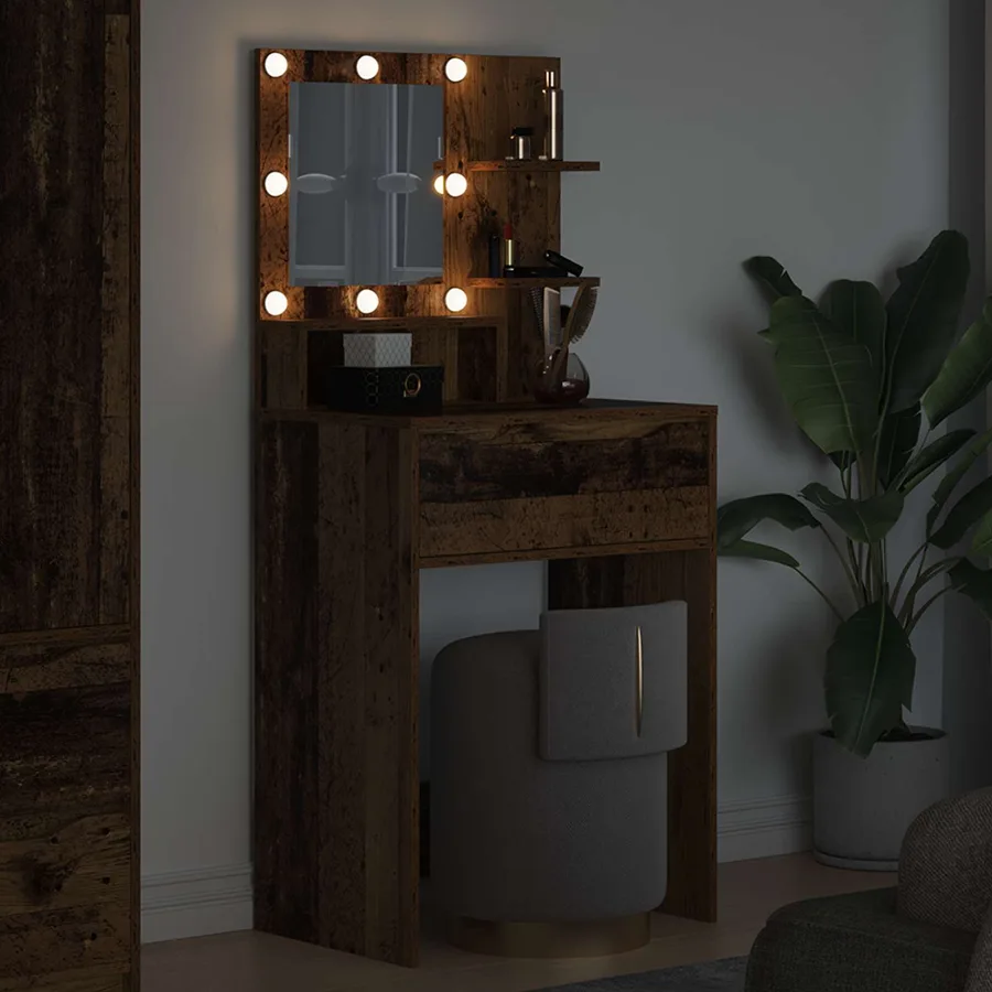 Tables de maquillage pour chambre avec tiroir Bois Ancien - 4