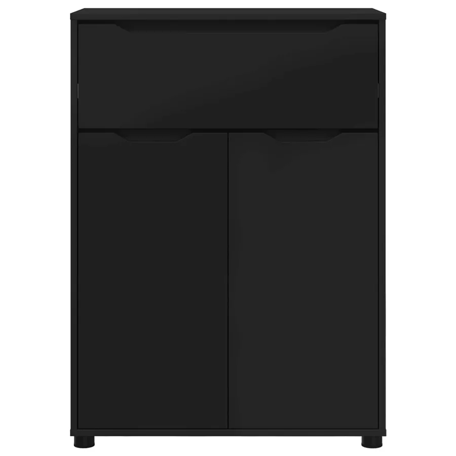 Cabinet de salle de bain avec tiroir Noir 72,5 x 36,5 x 100 cm - 6