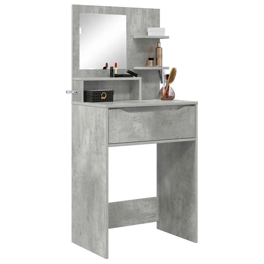 Tables de maquillage pour chambre Gris béton 80 x 39,6 x 135 cm - 3