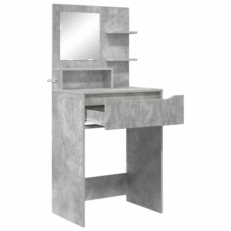 Tables de maquillage pour chambre Gris béton 80 x 39,6 x 135 cm - 5