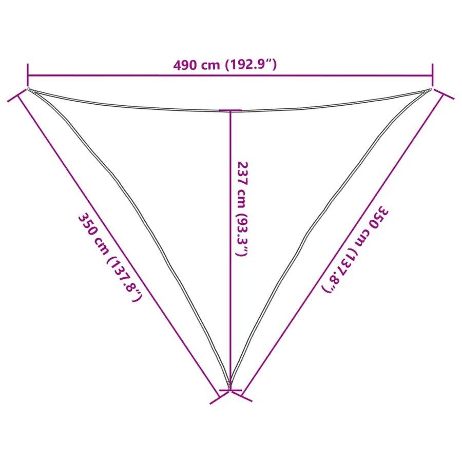 Voile d'ombrage 160 g/m² Vert clair 3,5x3,5x4,9 m PEHD - 10