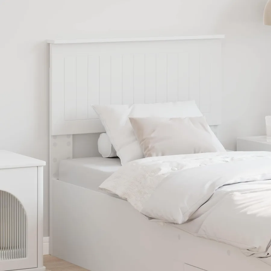 Tête de lit Blanc Bois d'ingénierie