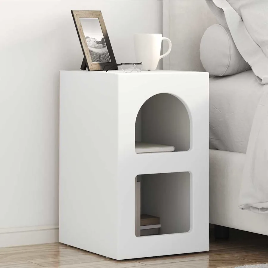 Table de chevet ELST 2 pc Blanc 29,5 x 33,5 x 50 cm
