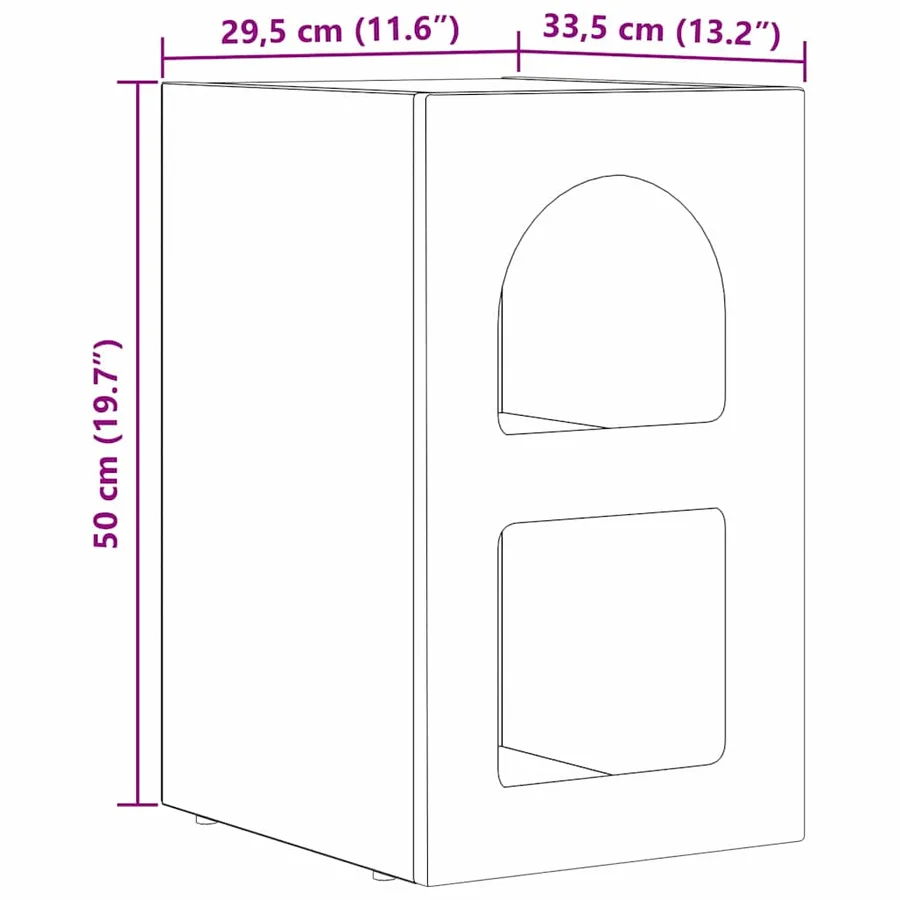 Table de chevet ELST 2 pc Blanc 29,5 x 33,5 x 50 cm - 12