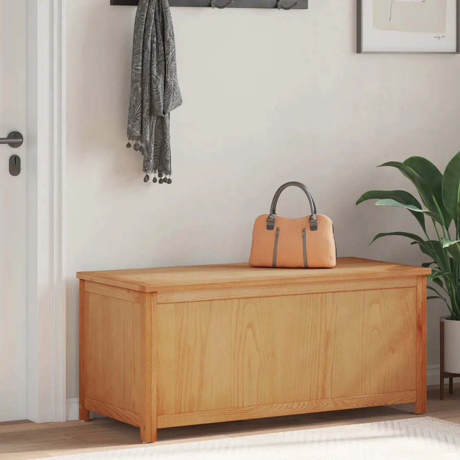 Boîte de rangement 110 x 45 x 45 cm Bois de chêne massif